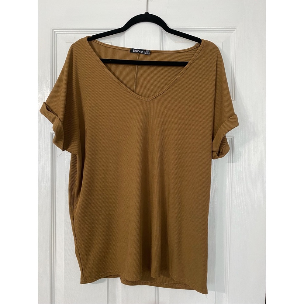 Ribbed Short Sleeve T-Shirt